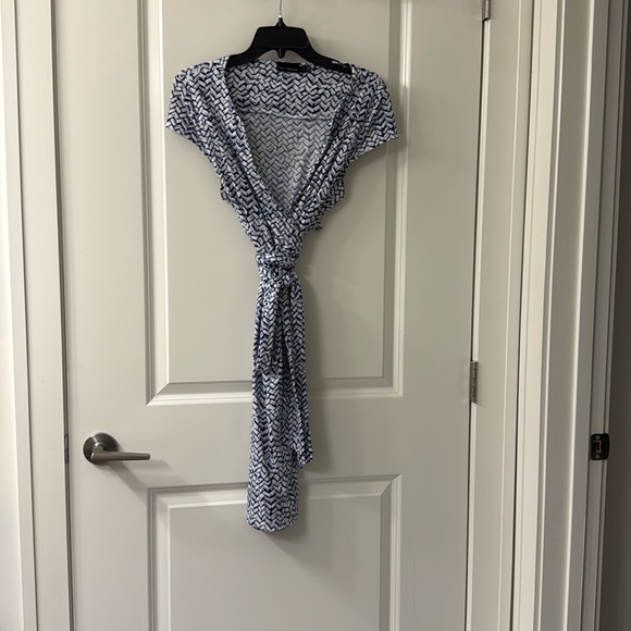 The Limited Blue and White Wrap Dress - Picture 1 of 4